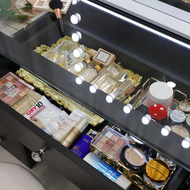 Black Vanity with Bluetooth Mirror (39x32)