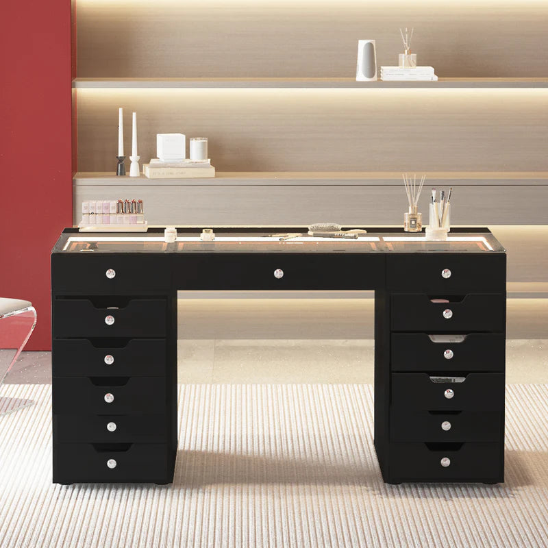 Black Vanity with Bluetooth Mirror (39x32)