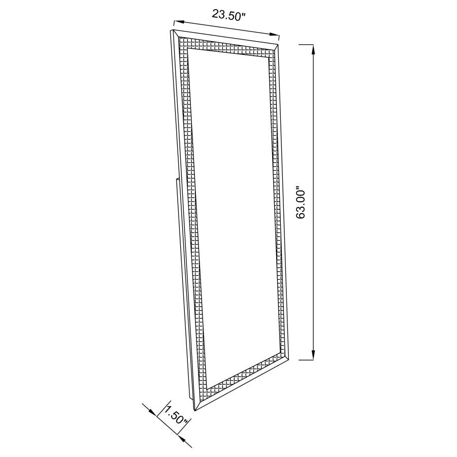 Tall Mirror 24 x 64 Inch Full Length Standing Mirror Silver