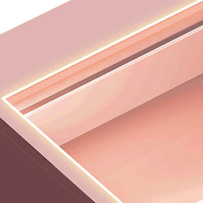 Pink Vanity Desk - 8 Storage Drawers