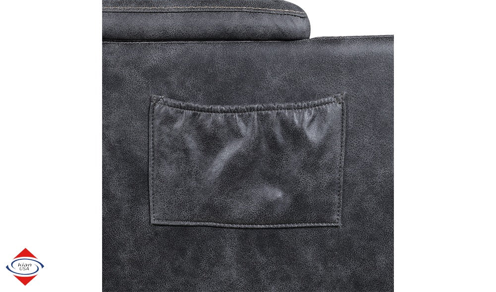 Sofa and Loveseat Recliners with USB Ports Grey 2pc