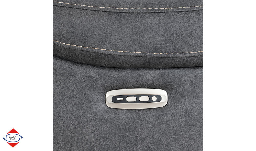 Power Sectional with USB Ports Grey