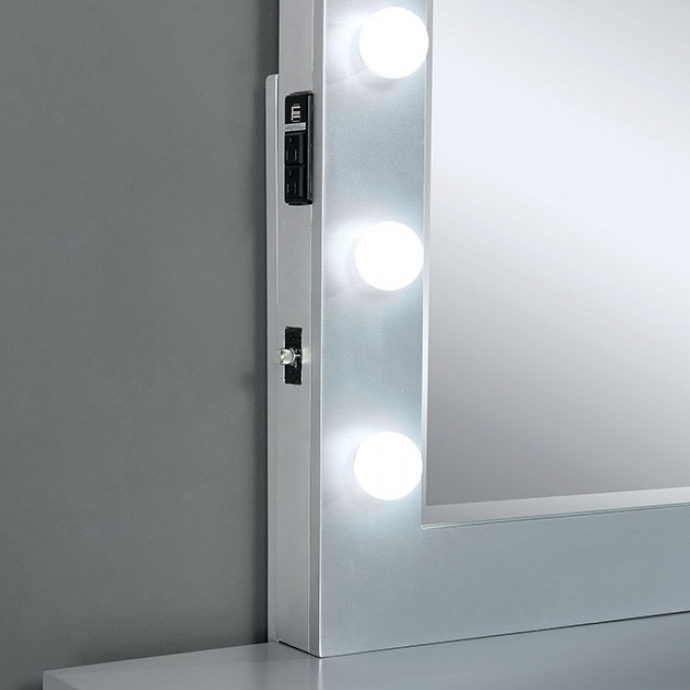Vanity with Mirror and Stool