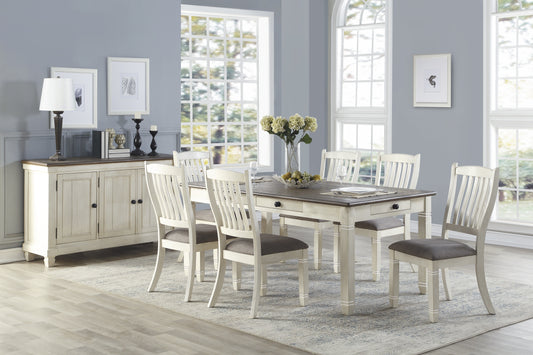 7pc Dining Set White