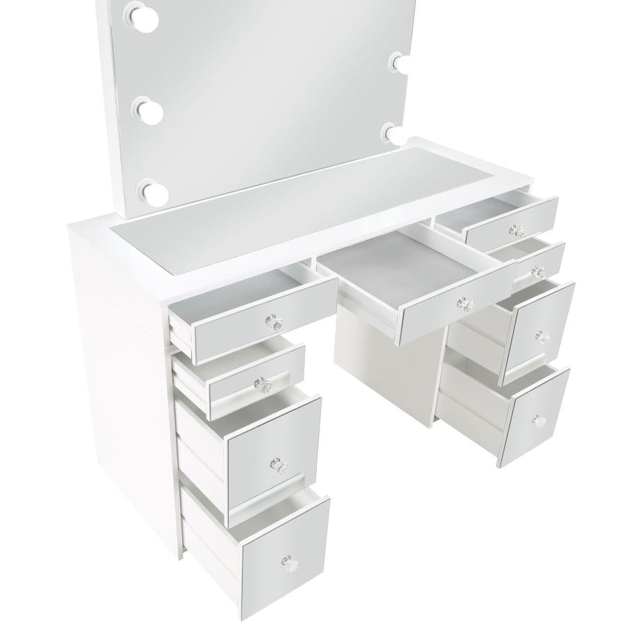 Makeup Vanity Table Set with Lighting White