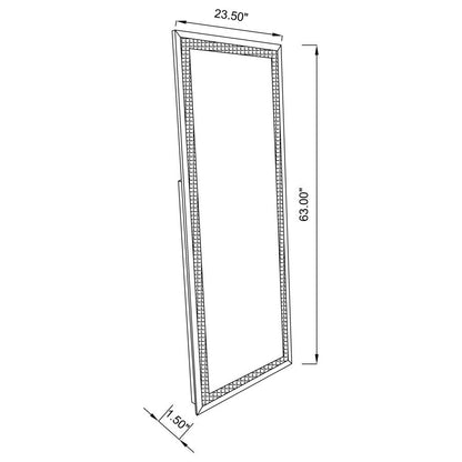Tall Mirror 24 x 64 Inch Full Length Standing Mirror Silver
