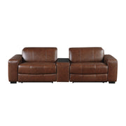 Sutton-(3)Power Double Reclining Love Seat with Center Console, Power Headrest and Charging Ports image