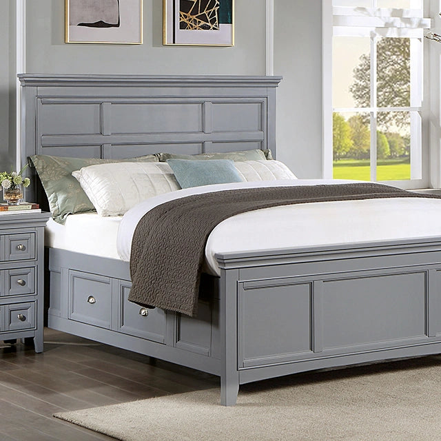 CASTLILE E.King Bed, Gray