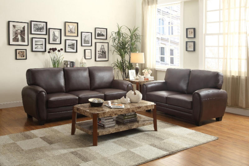 Rubin Loveseat in Dark Brown