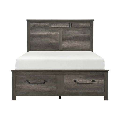 Lenior-(3) Queen Platform Bed with Footboard Storage image