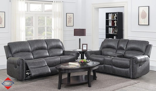 Sofa and Loveseat Recliners 2PC Grey