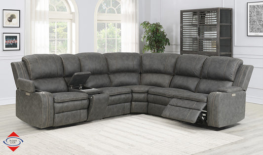 Sectional Power Recliner with USB Ports