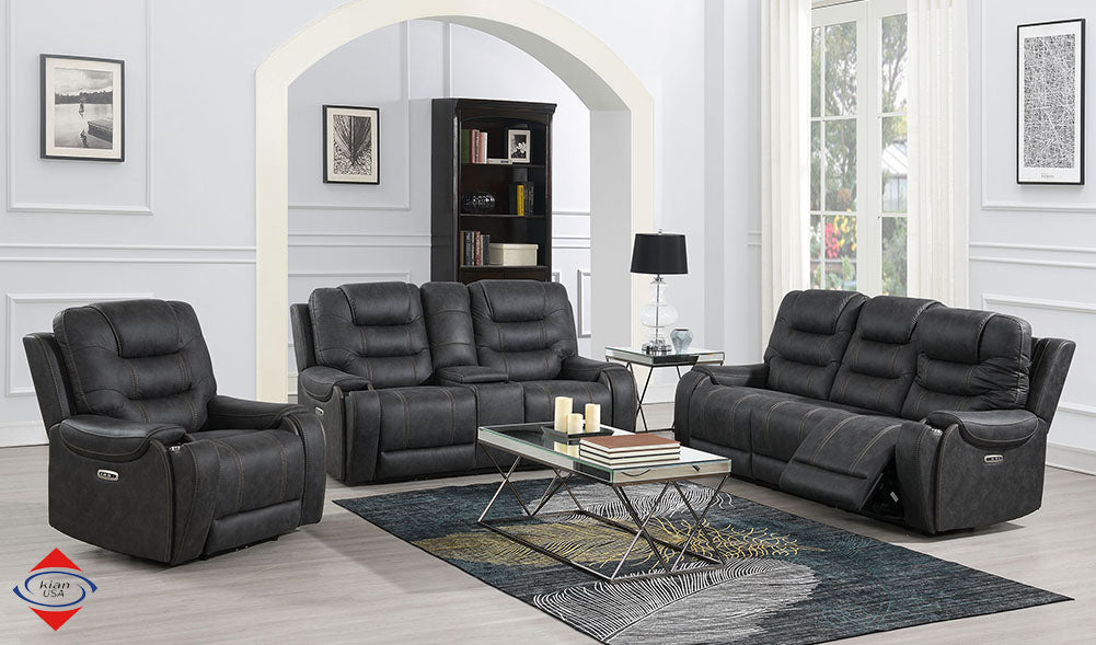 Sofa and Loveseat Power Recliner with USB Ports 2pc