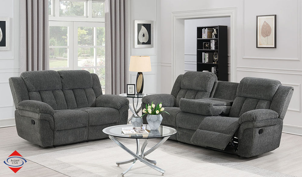 Sofa and Loveseat Recliner with Drop Down Cup Holder